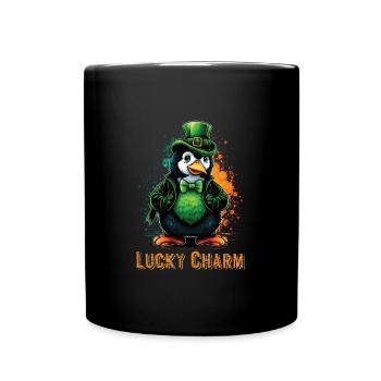 Lucky Charm Penguin St. Patty - Full Colour Mug - black - Front