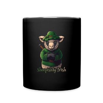 Sheepishly Irish St Patty - Full Colour Mug - black - Front