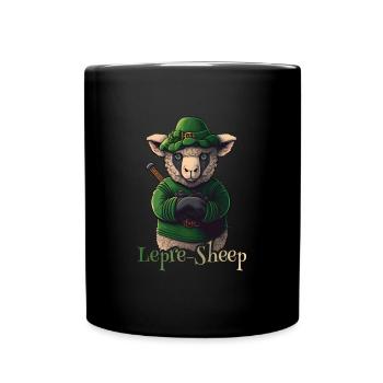 Lepre-Sheep St. Patty - Full Colour Mug - black - Front