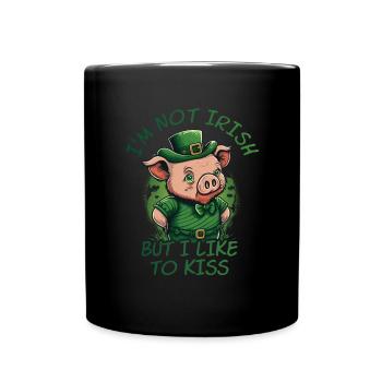 Je ne suis pas irlandais mais j’aime embrasser St. Patty - Mug uni - noir - Devant