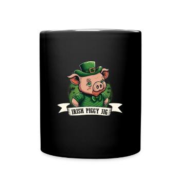 Irish Piggy Jig St. Patty - Full Colour Mug - black - Front
