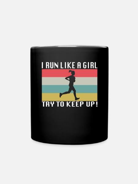 Idée cadeau de course à pied pour femmes - Mug uni - noir