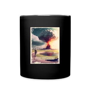 Jouer au golf Monde post-apocalyptique - Mug uni - noir - Devant