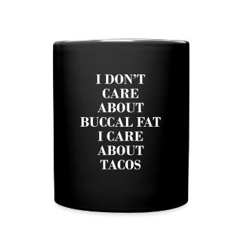 Beauté naturelle Pas de graisse buccale Romover Citation - Mug uni - noir - Devant