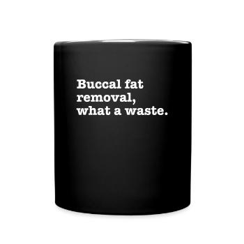 Beauté naturelle Pas de graisse buccale Romover Citation - Mug uni - noir - Devant