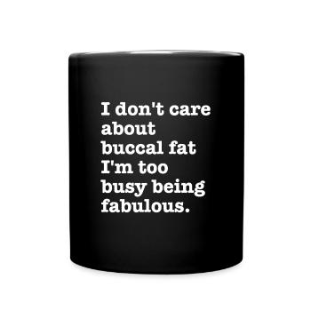 Beauté naturelle Pas de graisse buccale Romover Citation - Mug uni - noir - Devant