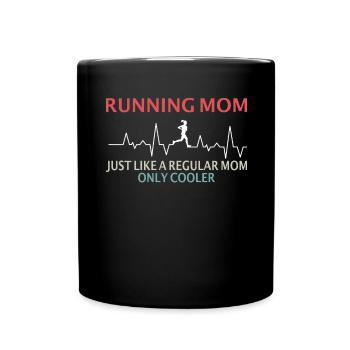 Running Women Running Gift Idea - Full Colour Mug - black - Front