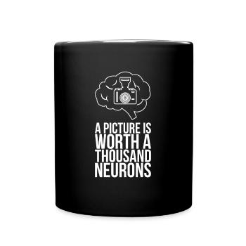 Inspiring and clever photographer saying - Full Colour Mug - black - Front