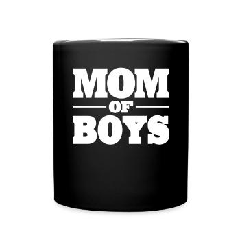 Maman Maman Idée cadeau Maman des garçons Fête des mères - Mug uni - noir - Devant