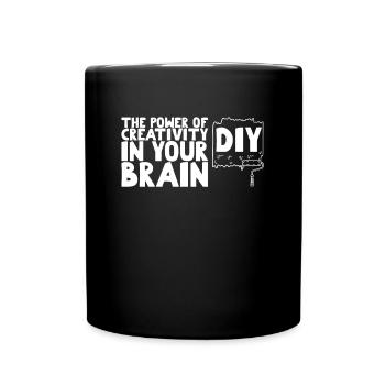DIY The Power of Creativity in Your Brain - Full Colour Mug - black - Front