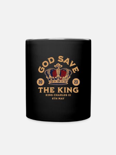 King Charles III Coronation 2023 - Full Colour Mug - black