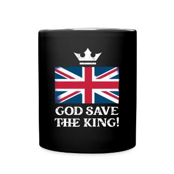 God Save the King Charles III Krönung 2023 - Tasse einfarbig - Schwarz - Vorne