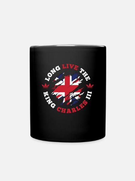 Couronnement du roi Charles 3e drapeau britannique - Mug uni - noir