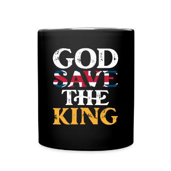 König Karl III. Gott rette den König Karl den - Tasse einfarbig - Schwarz - Vorne