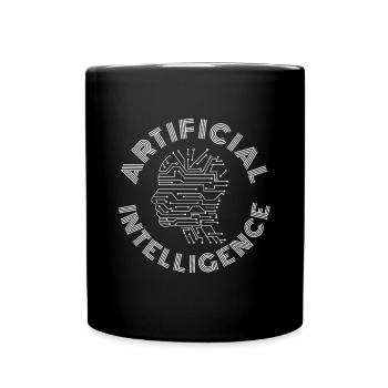 Künstliche Intelligenz KI maschinelles Lernen - Tasse einfarbig - Schwarz - Vorne
