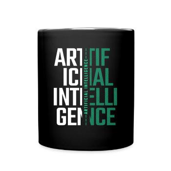 KI Künstliche Intelligenz Futuristisches Nerd-Geschenk - Tasse einfarbig - Schwarz - Vorne