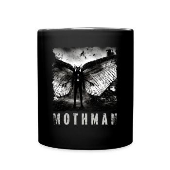 Mothman Distressed Creepy Sichtung Foto Cryptid - Tasse einfarbig - Schwarz - Vorne