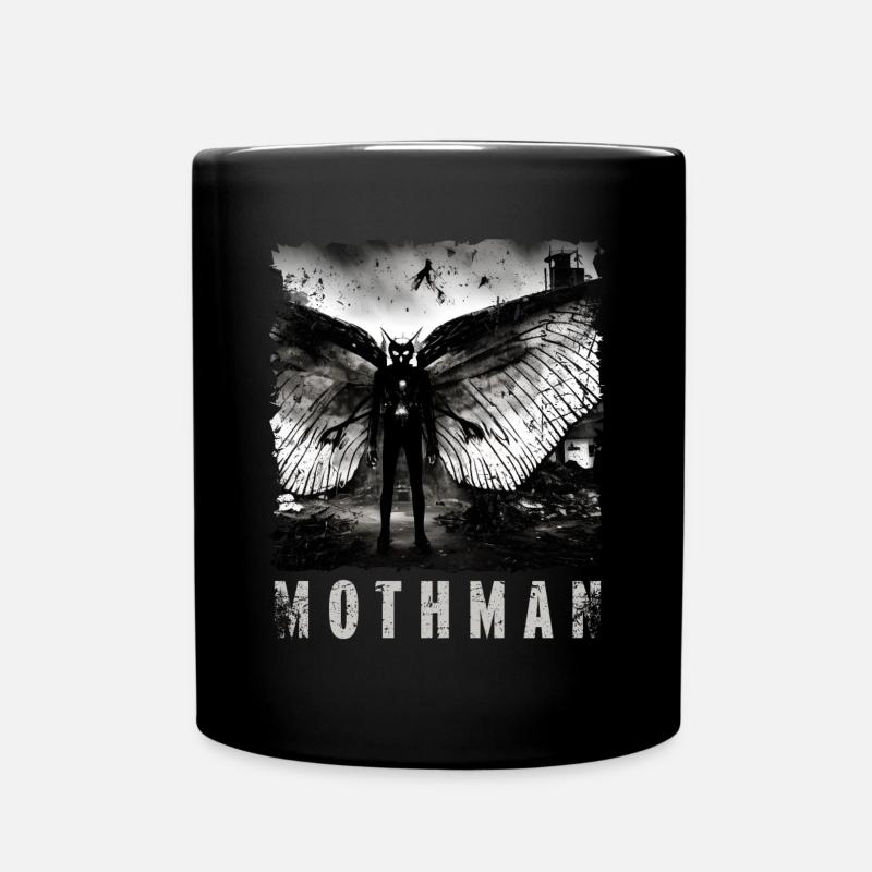 Mothman Distressed Creepy Sichtung Foto Cryptid - Tasse einfarbig - Schwarz