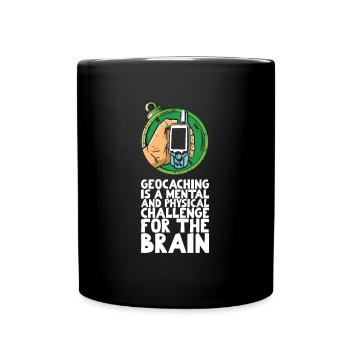 Le géocaching est un défi mental et physique - Mug uni - noir - Devant