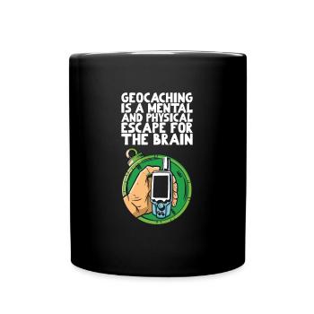 Le géocaching est une évasion mentale et physique - Mug uni - noir - Devant