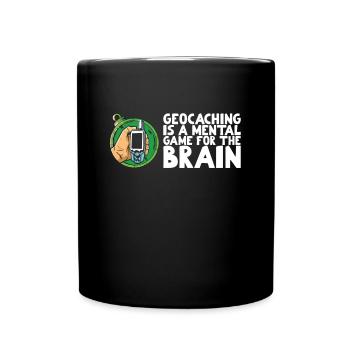 Le géocaching est un jeu mental pour le cerveau - Mug uni - noir - Devant