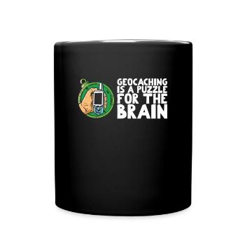 Le géocaching est un casse-tête pour le cerveau - Mug uni - noir - Devant