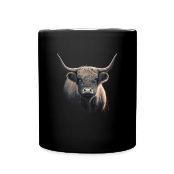 Highland cow - Full Colour Mug - black - Front