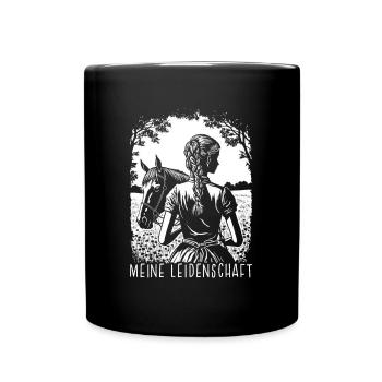 Meine Leidenschaft - Tasse einfarbig - Schwarz - Vorne