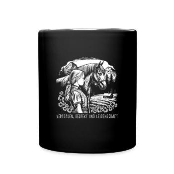 Vertrauen, Respekt und Leidenschaft - Tasse einfarbig - Schwarz - Vorne