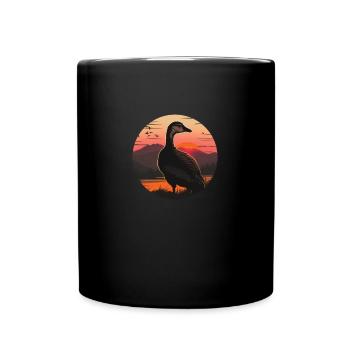 Coucher de soleil sur l’oie - Mug uni - noir - Devant