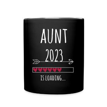 La future tante 2023 sera invitée marraine - Mug uni - noir - Devant