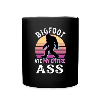 Bigfoot aß meinen ganzen Funny Cryptid Geschenk - Tasse einfarbig - Schwarz - Vorne