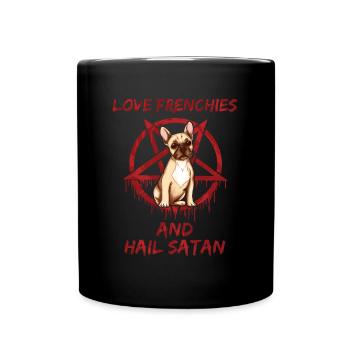 Aimez Frenchies et Hail Satan - Mug uni - noir - Devant