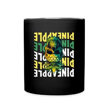 Ananas à l’envers - Mug uni - noir - Devant