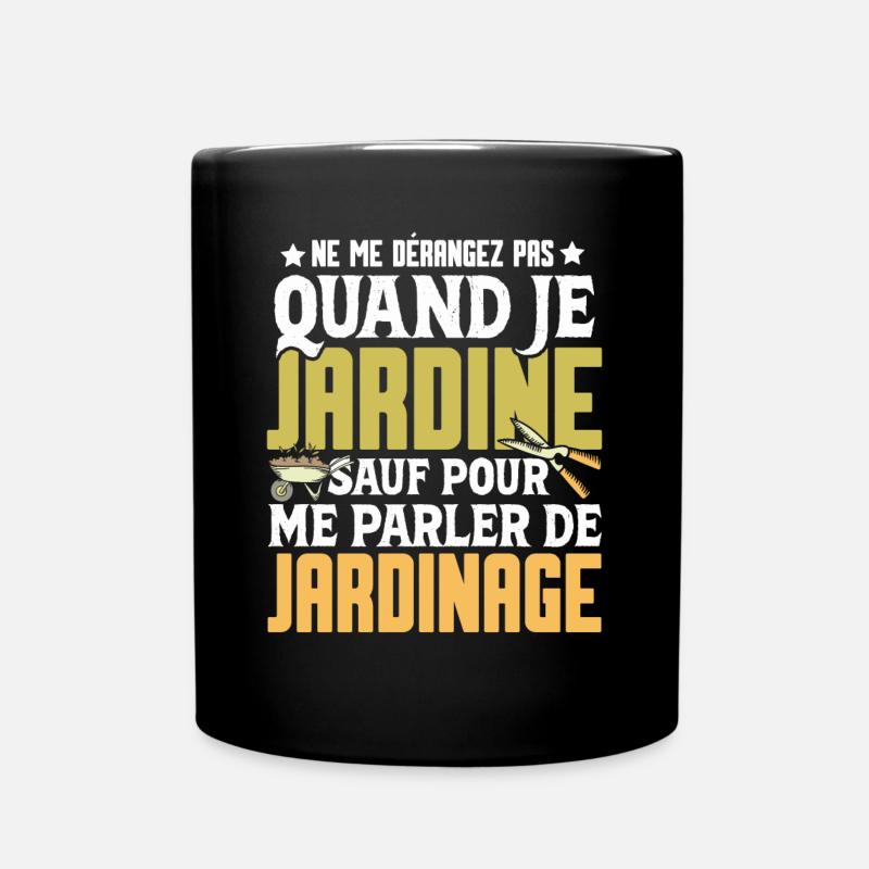 Cadeau humour jardinier jardinage potager jardin - Mug uni - noir