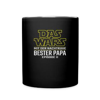Das Wars Bester Papa Geburt Episode 2 Zweites Kind - Tasse einfarbig - Schwarz - Vorne