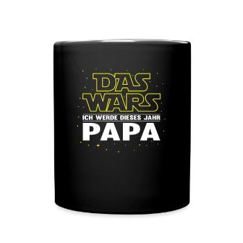Das Wars Bester Papa Geburt Dieses Jahres Geschenk - Tasse einfarbig - Schwarz - Vorne