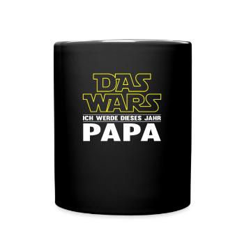 Das Wars Bester Papa Geburt Dieses Jahres Geschenk - Tasse einfarbig - Schwarz - Vorne