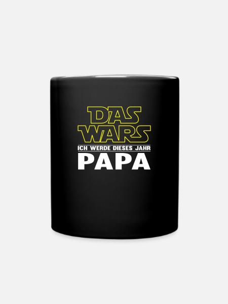 Das Wars Bester Papa Geburt Dieses Jahres Geschenk - Tasse einfarbig - Schwarz
