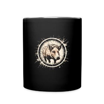 Hog Hunting Crosshair - Tasse einfarbig - Schwarz - Vorne