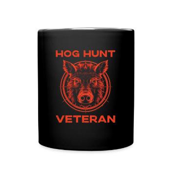 Chasse au porc Chasse au sanglier vétéran - Mug uni - noir - Devant
