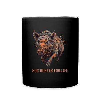 Hog Hunter for Life Boar Hunting - Full Colour Mug - black - Front