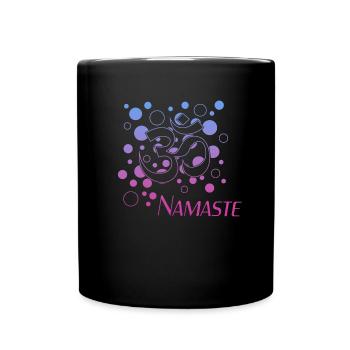 Namaste - Tasse einfarbig - Schwarz - Vorne