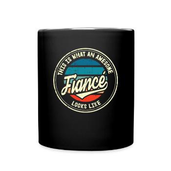 Verlobter Bester Hochzeitsantrag Retro Geschenk - Tasse einfarbig - Schwarz - Vorne