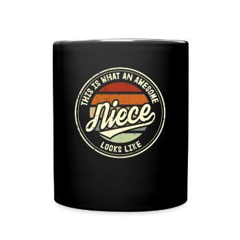 Meilleur cadeau rétro de nièce au monde - Mug uni - noir - Devant