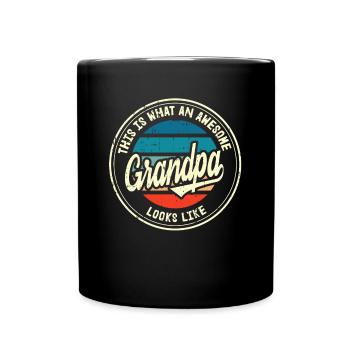 Best Grandpa Grandfather in the World Retro Gift - Full Colour Mug - black - Front