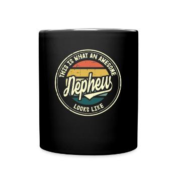 Best Nephew in the World Retro Gift - Full Colour Mug - black - Front