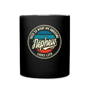 Best Nephew in the World Retro Gift - Full Colour Mug - black - Front