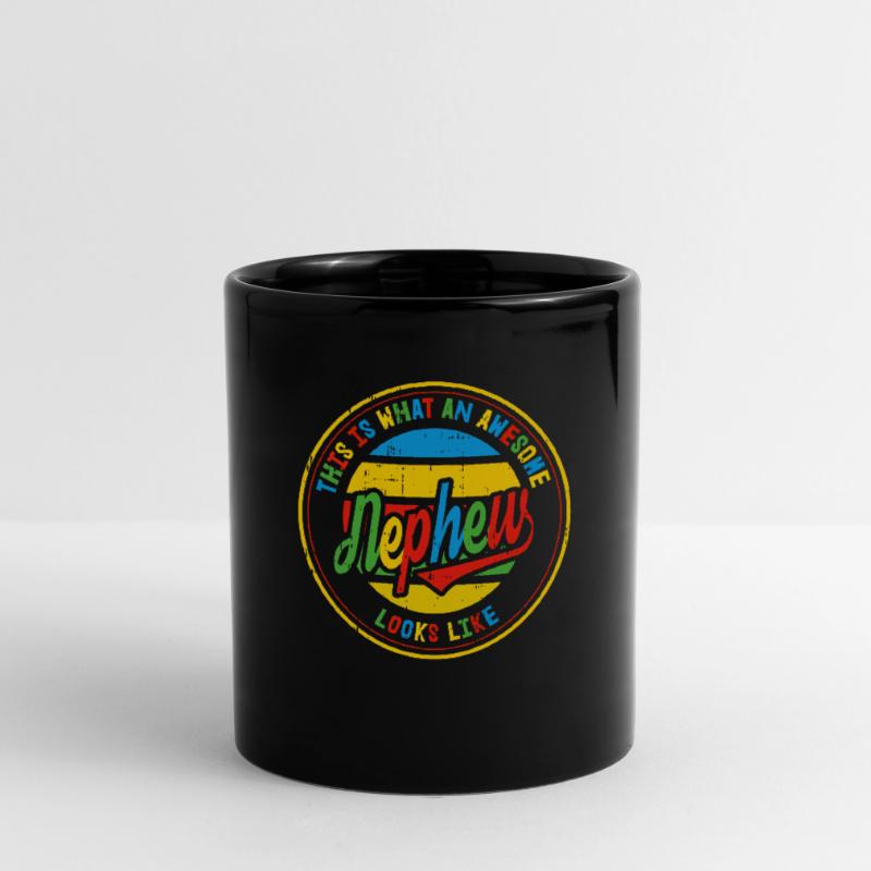 Bester Neffe der Welt Retro Geschenk Tasse einfarbig