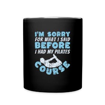 Exercices de Pilates - Mug uni - noir - Devant